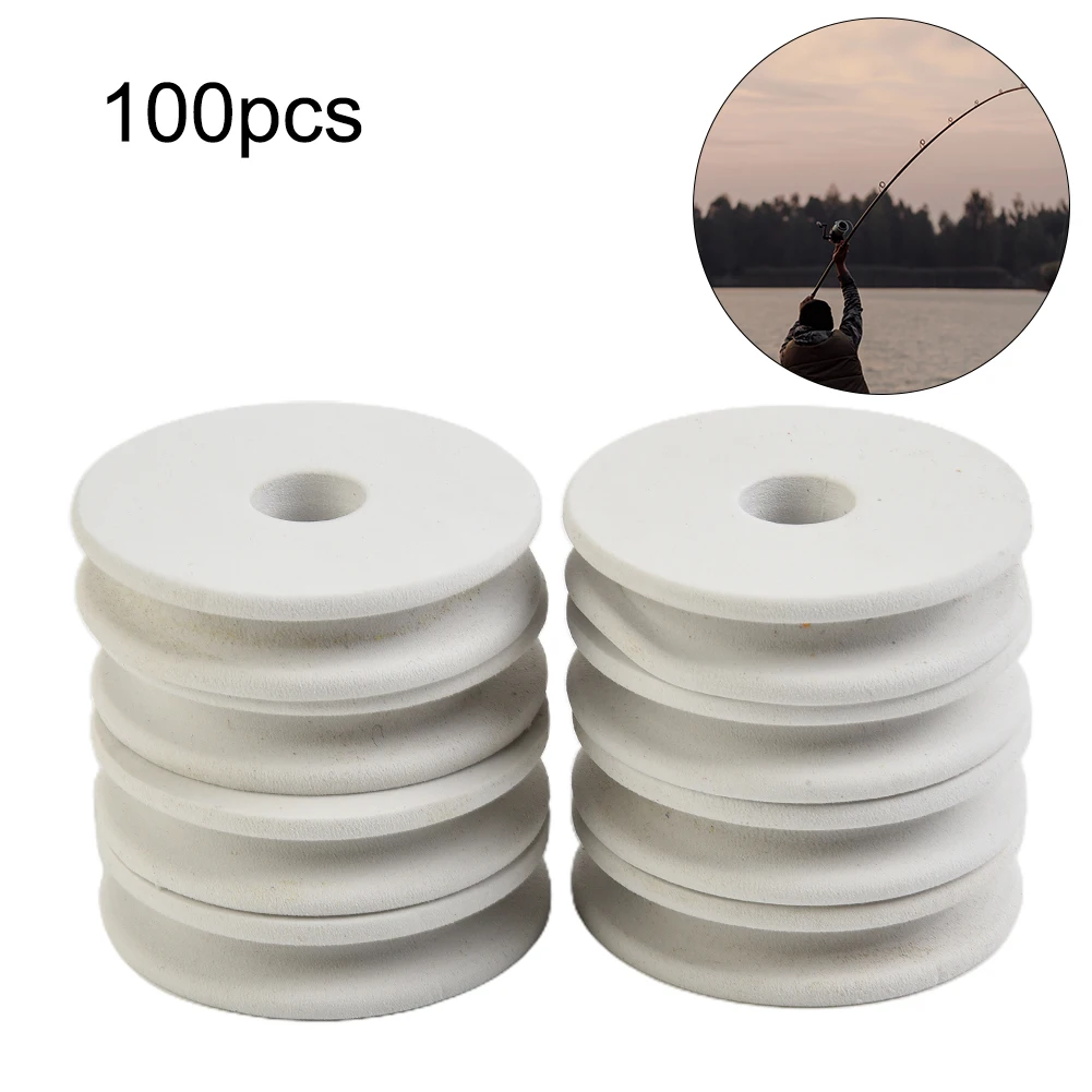 

100PCS Diameter 70mm Carp Fishing Rig Winders Pulleys Line Winding Line Wire Board Plate Main Spool EVA Foam Coil