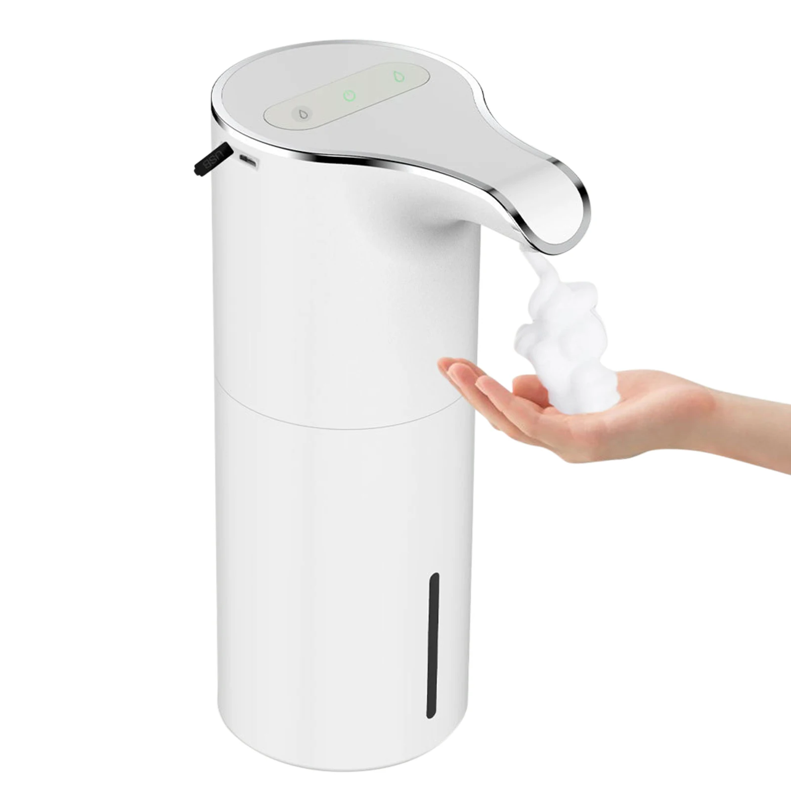 

Automatic Soap Dispenser Rechargeable Touchless Foaming Infrared Motion Sensor Hand Sanitizer for Bathroom Kitchen Countertop