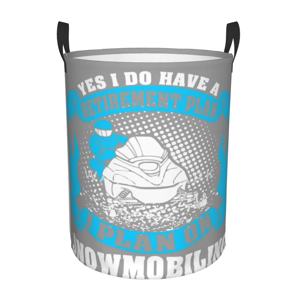 

Retirement Plan Snowmobiling Circular hamper,Storage Basket Sturdy and durable living roomsStorage of clothes