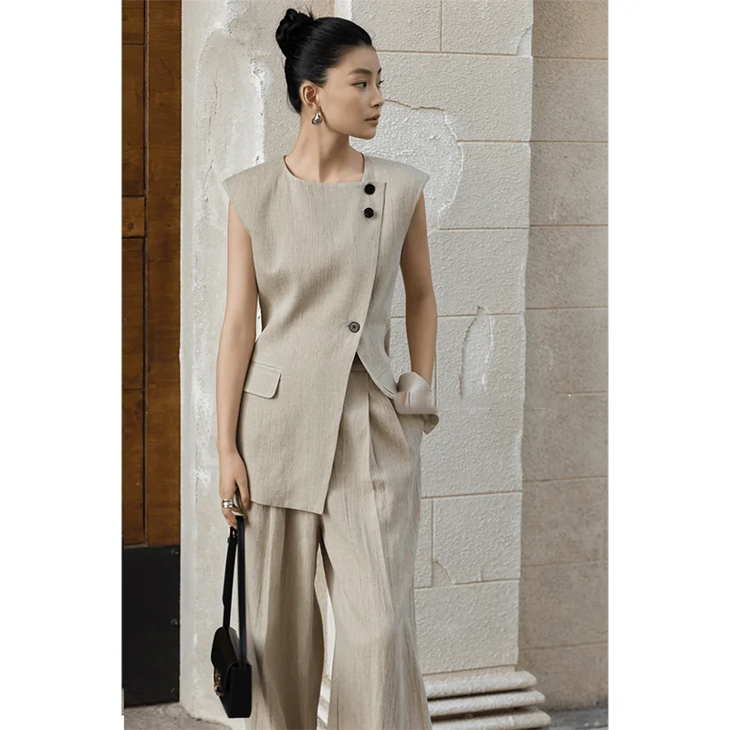 Miiiix костюм жилет женский 2024 летний модный новый предмет взрывоопасный дизайн