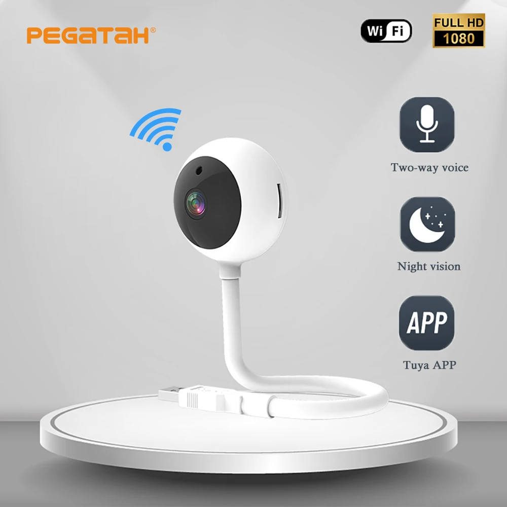 

Mini 1080P HD Wifi IP Camera USB Two-way Audio App Remote Viewing CCTV Security Video Surveillance Camera Baby Monitor