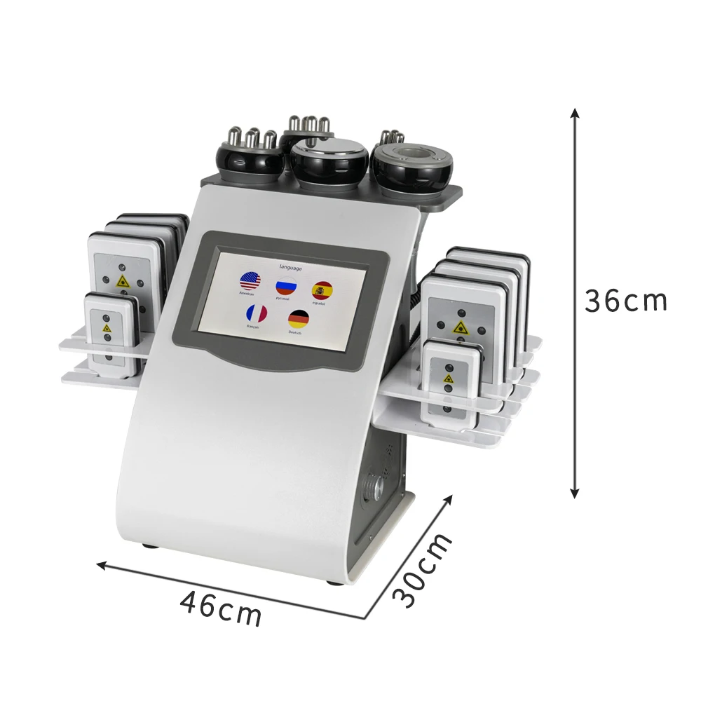 Многоязычная вакуумная фотокавитационная радиочастотная машина 6 в 1 40K для