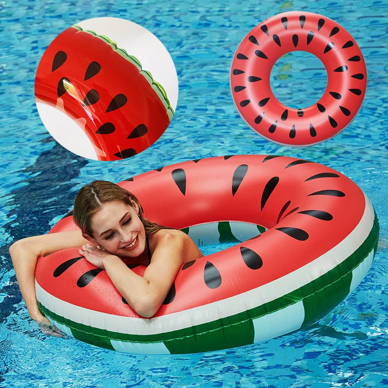 

Inflatable Children's Float Watermelon Swimming Ring Large Red Multi Size Adult Pool Float Rubber Ring Swimming Tube Pool Toys
