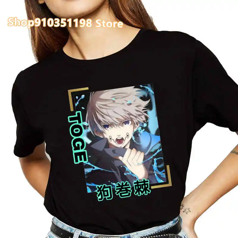 

Harajuku Jujutsu Kaisen Anime Short Sleeve Inumaki Toge Graphic Print T-Shirt Casual Oversize Tee shirt Korea Tops Streetwear