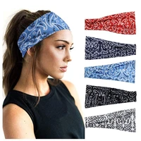 fashion female headband adult cross hair ribbon temperament print knot hair hoop hair accessories role