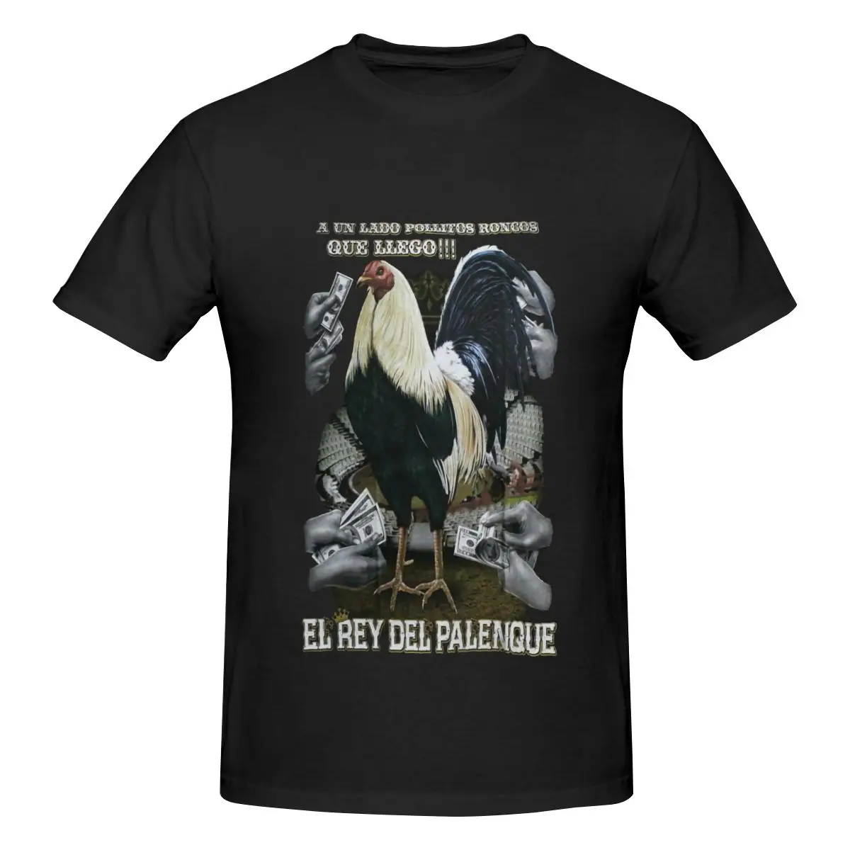 

Rooster Gallos Money Cock Fight El Anime Printed Streetwear Vintage Washed T shirt Casual Fashion Tops Men Cotton