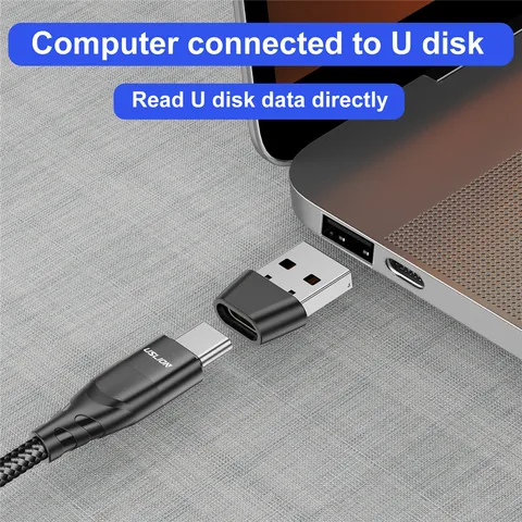 USLION USB OTG Male To Type C Female Адаптер-конвертер Кабель USB Type C Разъем-адаптер для Macbook Samsung S21 Зарядное устройство для передачи данных