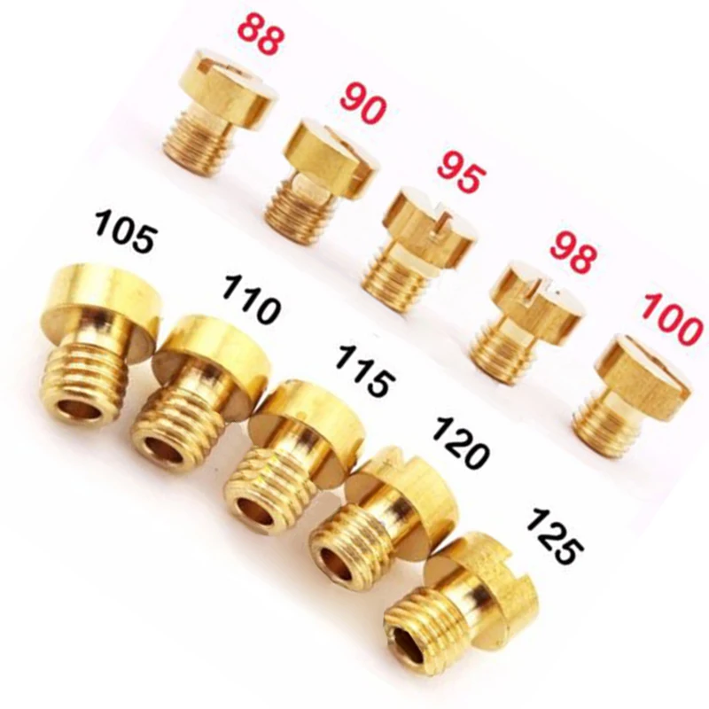

10pcs Main Jets Set Fits For Mikuni VM22, VM24, VM26, VM30 Carburetor 125cc 150cc 200cc 250cc #88, #90, #95, #98, #100, #105