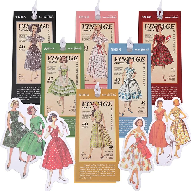 

240 Pcs Vintage Washi Stickers For Journaling Supplies, Retro Style Ladies Scrapbook Stickers Scrapbooking Supplies
