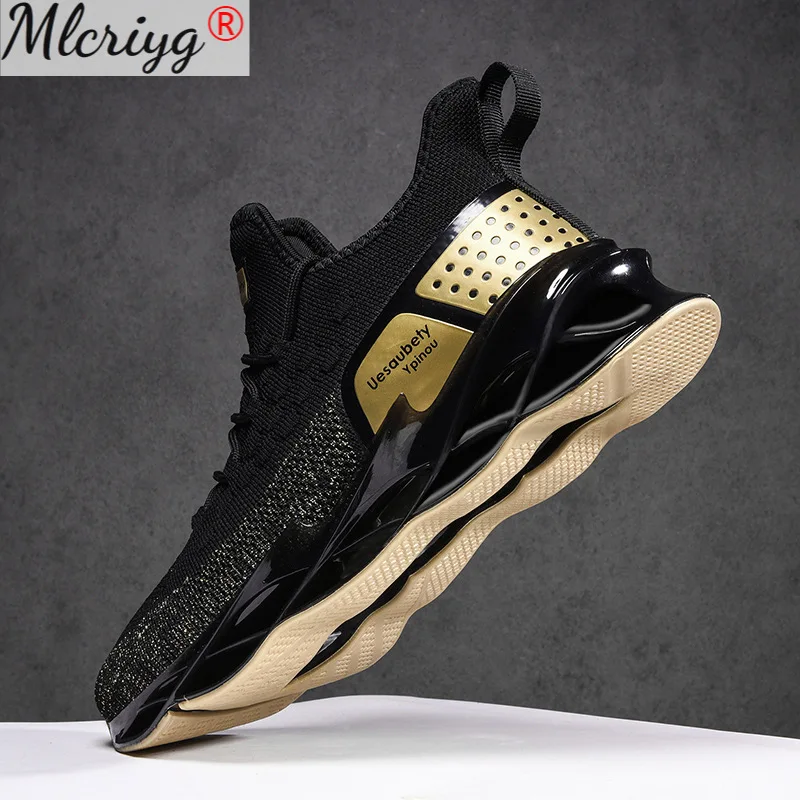 

New Blade Cushioning Sneakers Mesh Running Shoes for Men Breathable Profession Sports Shoes Outdoor Athletic Training Sneakers