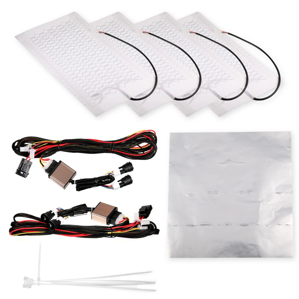 

4Pcs 3 Gear Auto Seat Heating Pad Tear-resistant Warmer Accessories