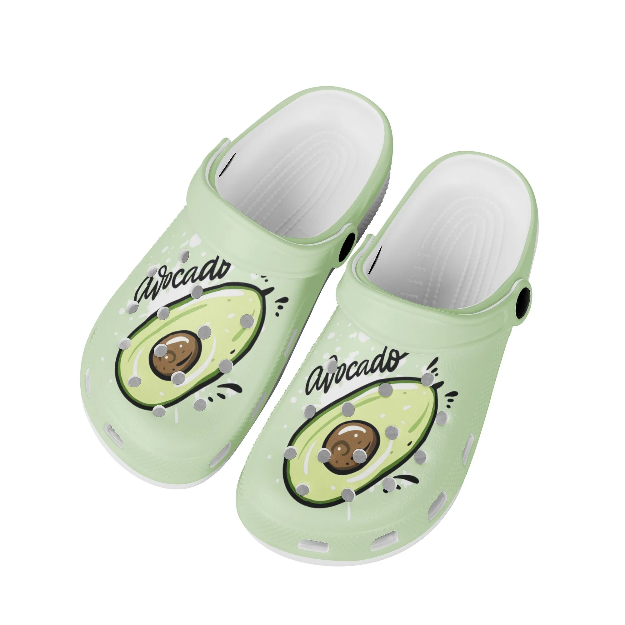 

Cartoon Avocado Print Bathroom Slippers Summer Casual Non-slip Flat Garden Shoes Couple Beach Wading Walking Sandals Zapatos New