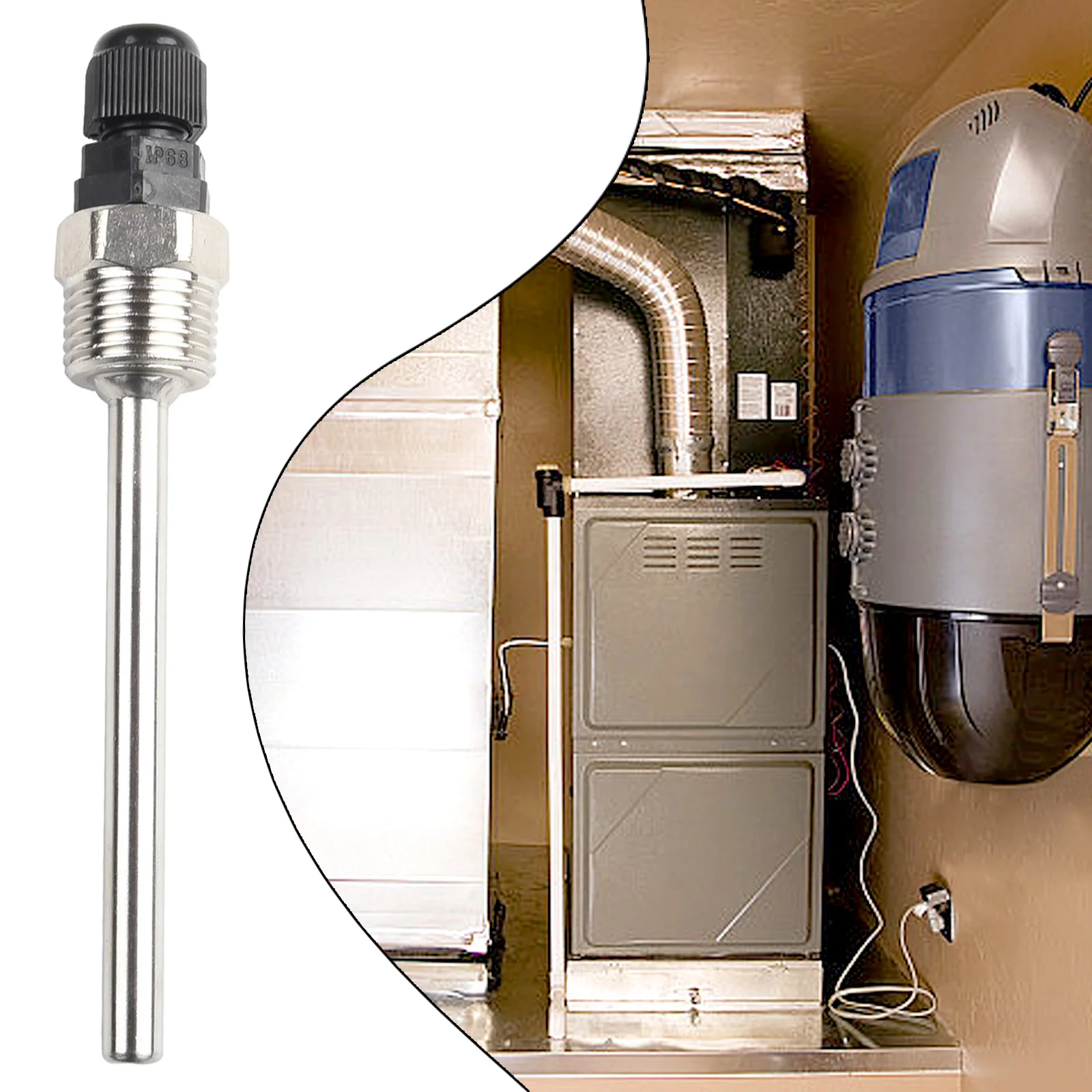 1 шт. Thermowell 304 Нержавеющая сталь BSP(G) Тип 1/2 &quotDN15 для датчика температуры солнечные