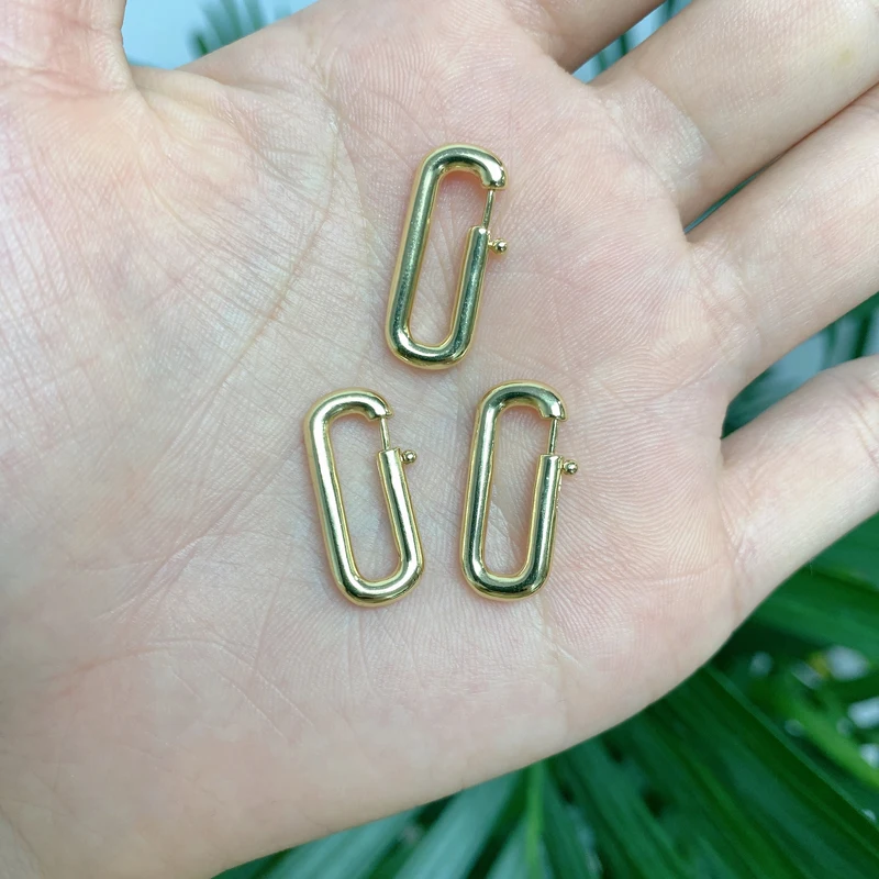 

5pcs/lot Jewelry Accessories Brass Gold Plated Copper Charm Closure Bracelet Necklace Women Component Small Spring Clasp