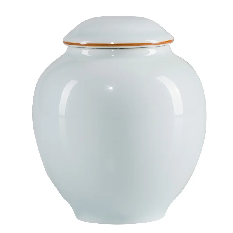 Европейская белая фарфоровая чайная корзина портативная герметичная банка для