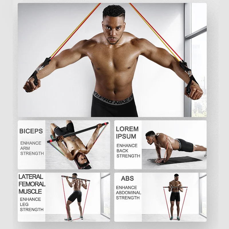 Фунтов обернутая эспандер эластичная лента комплект удилищ для силовых