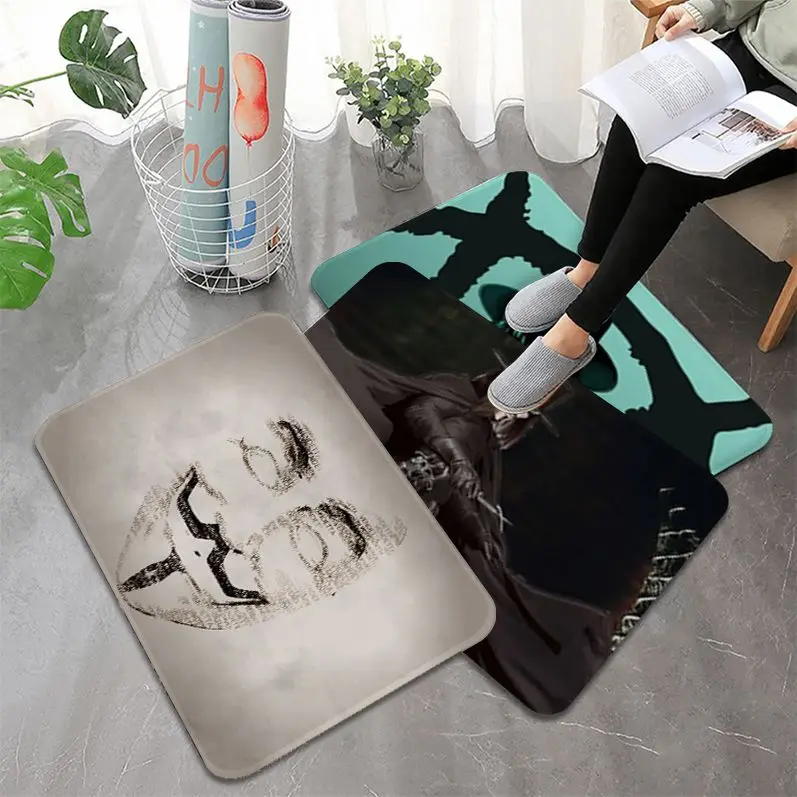

Disney V For Vendetta Long Rugs INS Style Soft Bedroom Floor House Laundry Room Mat Anti-skid Doormat Area Rug
