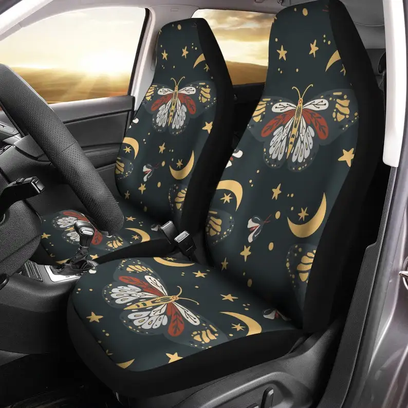 

Boho Bohemian Butterfly Car Seat Covers (1 pair), universal seat covers, Car Seat Protector, car seat upholstery, celestial butt
