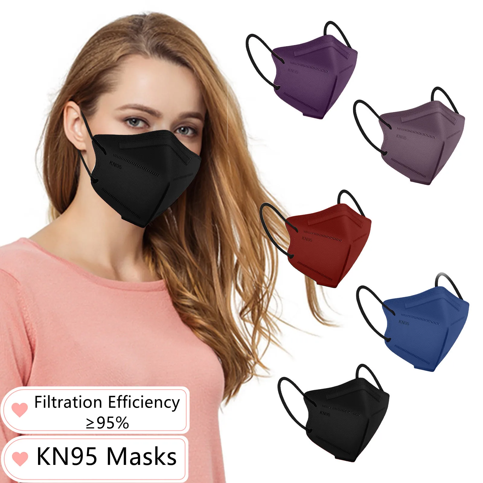 

Маски kn95 для взрослых 50/100 шт., цветные FFP2 Mascarillas KN95 сертифицированные Mascarilla FPP2 Homologada Cubrebocas KN95, маска для лица KN95