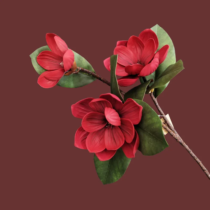 Искусственный цветок 72 см высокое качество имитация 3 головок EVA с листьями