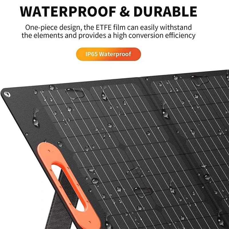 Портативная складная солнечная панель 100 Вт водонепроницаемая IP65 резервное