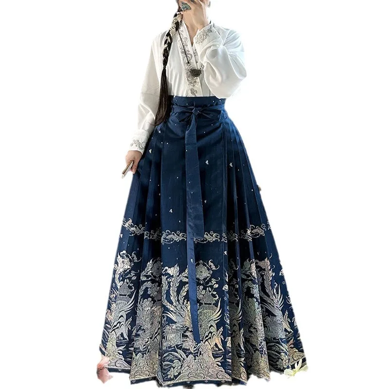 Зимняя женская ханьская китайская одежда в национальном стиле Мин имитация