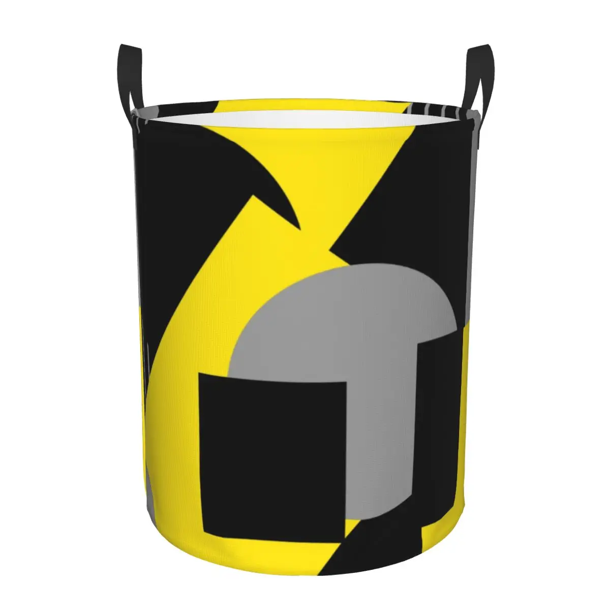 Корзина для белья с геометрическим абстрактным рисунком в стиле арт-деко большая
