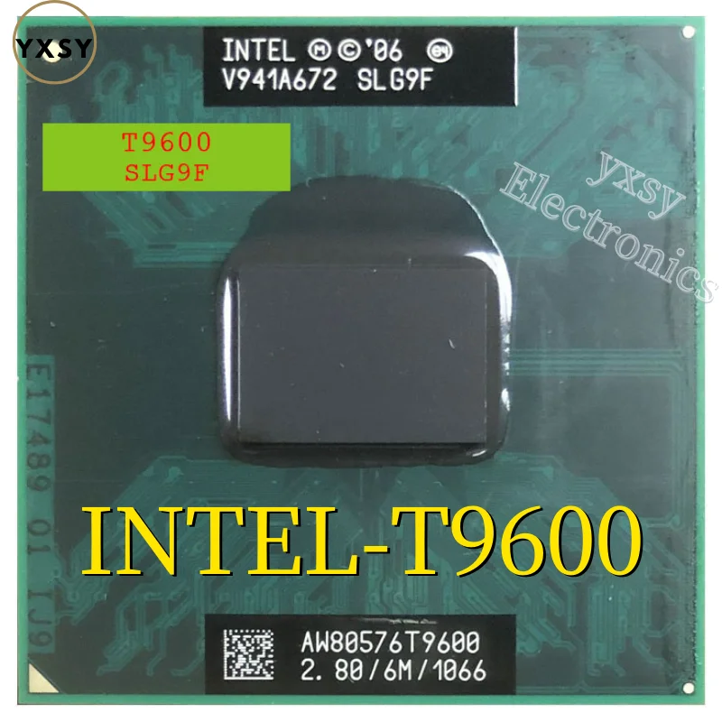

Процессор Intel Core 2 Duo T9600 для ноутбука, центральный процессор для ноутбука T-9600 SLG9F SLB47, разъем PGA478, двухъядерный, 35 Вт, 2,8 ГГц, 6 Мб кэш-памяти
