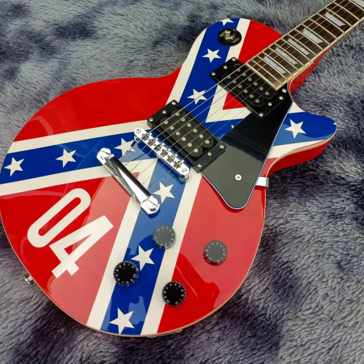 

Mahogany fingerboard electric guitar, red guitar, black open pickup, solid mahogany body electric guitar, free shipping