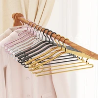 10pcs luxurious adult coat hanger space aluminum wardrobe clothes organizer suit hanger non slip drying rack save space