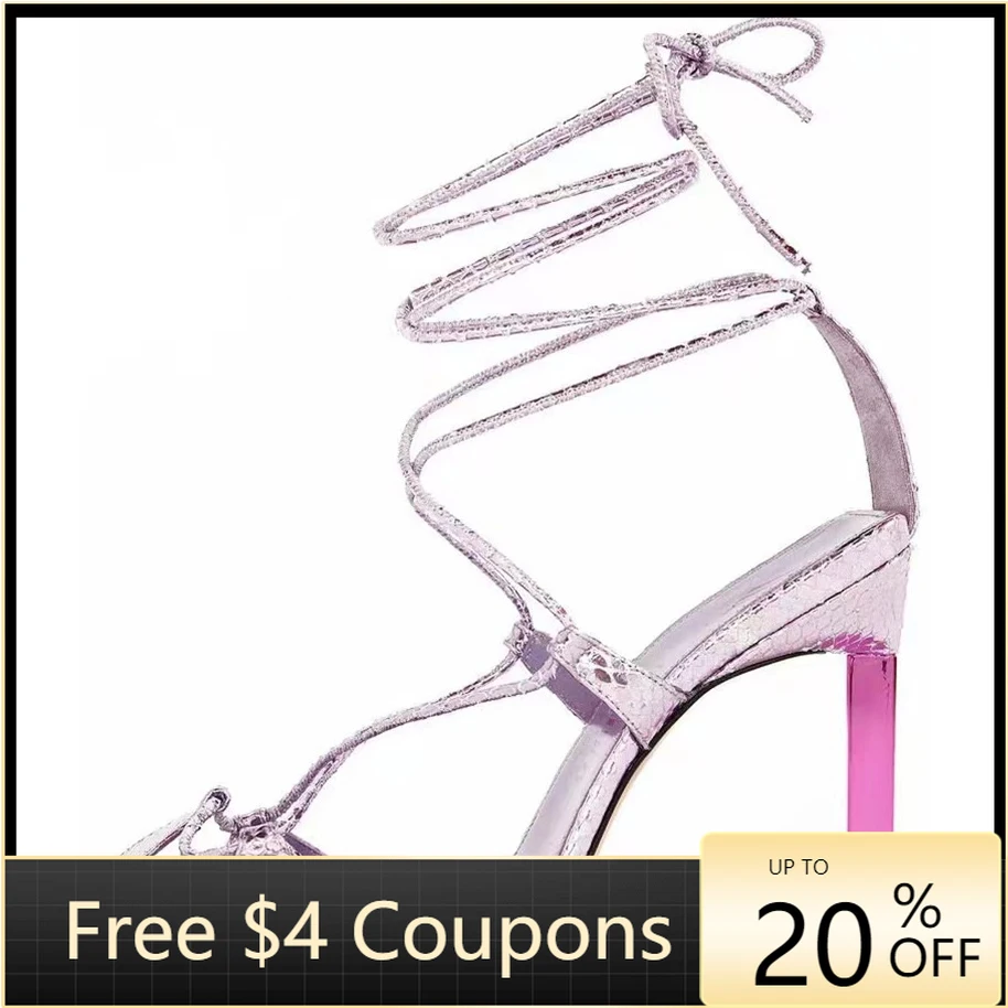 

Women Stiletto High Heel Ankle Strap Sandals Sexy Wedding Bridals Shoe Luxury Sandals Zapatos De Verano Mujer 2022 45-CHC-26