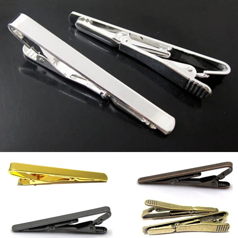 

Silver Metal Tie Clip Clasp Mens Bar Pin Plain New Tie Clip Mens Pin Charm