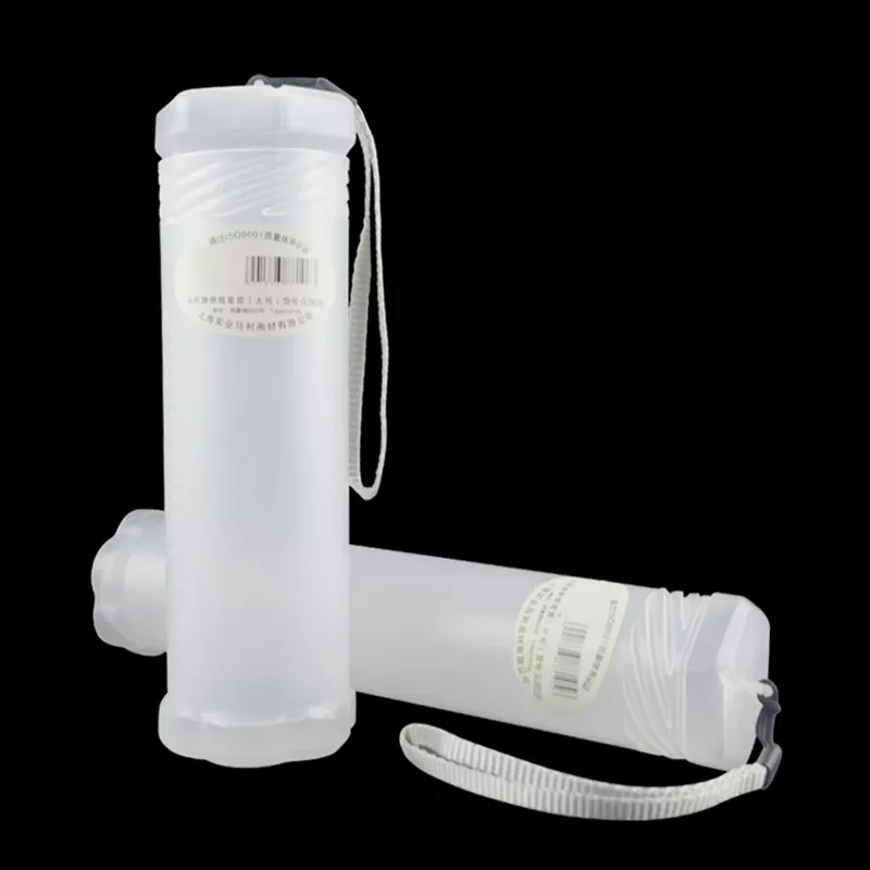 

1Pcs Cylinder Shape Pen Container Portable PP Transparent Pencil Holder Scalable S/M/L