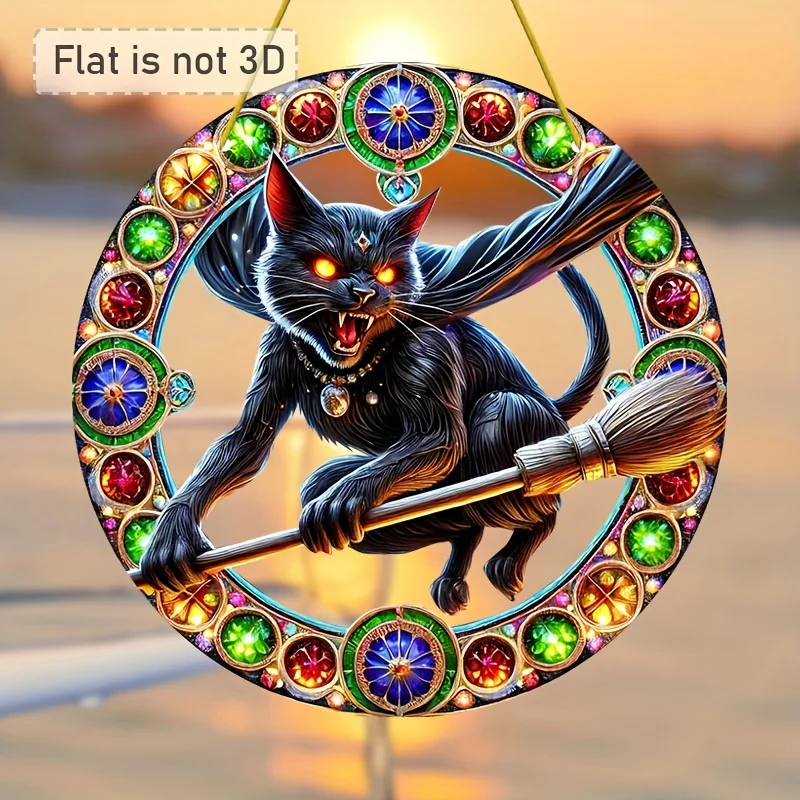 Хэллоуин Черный Кот Летучая Мышь Ловец Солнца Декоративная Вывеска-Классическая