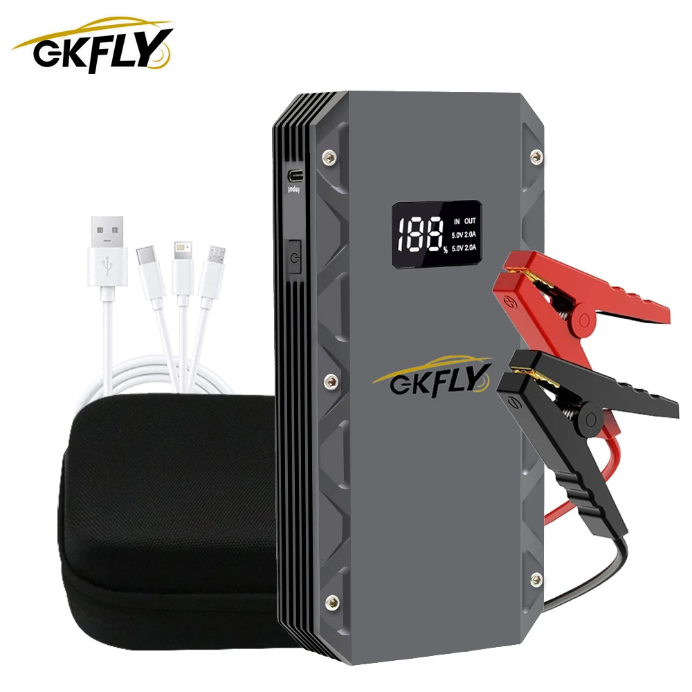 

GKFLY Автомобильный стартер 5000A Автомобильный аккумулятор Power Bank 12 В Портативное пусковое устройство для бензиновых дизельных автомобилей