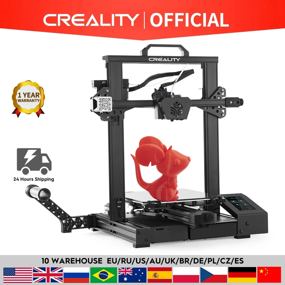 

Creality CR-6 SE High Precision DIY 3D Pinter Touch Screen Leveling Silent Mainboard Mean Well Power Supply Dual Z Axie 3D Kits