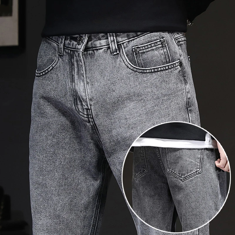 Мужские прямые джинсовые джинсы Новое поступление