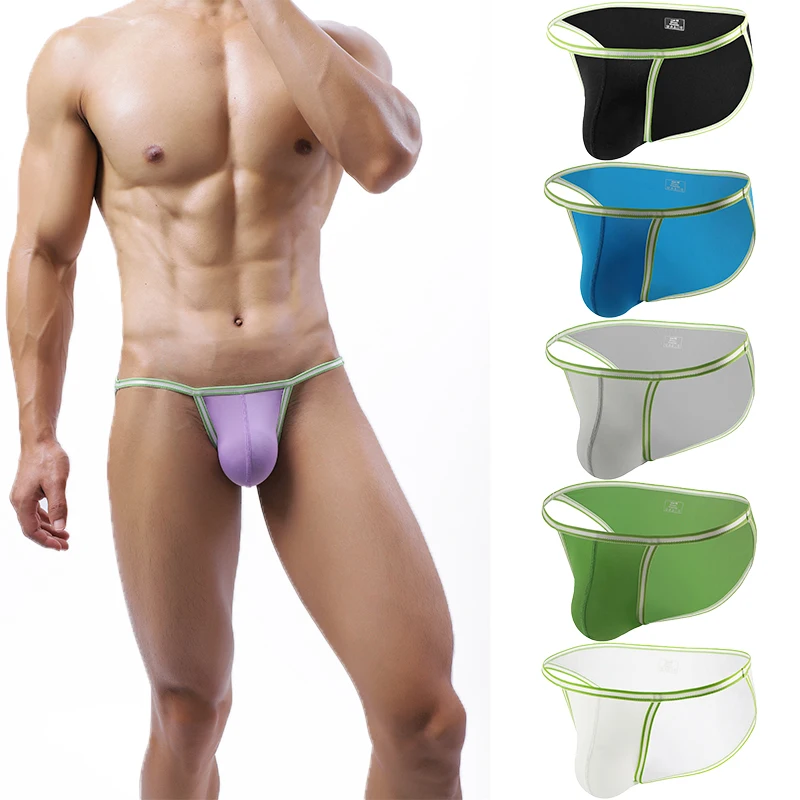 

U-convex Large Size Sports Low-waist High-fork Pants Ice Silk Breathable Male Underwear Youth Sexy Comfortable Soft Underpanties