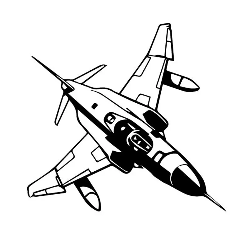 

Изысканная наклейка на автомобиль с изображением самолета, украшение автомобиля, индивидуальная водонепроницаемая наклейка из ПВХ, черная/белая, 18 см * 17 см