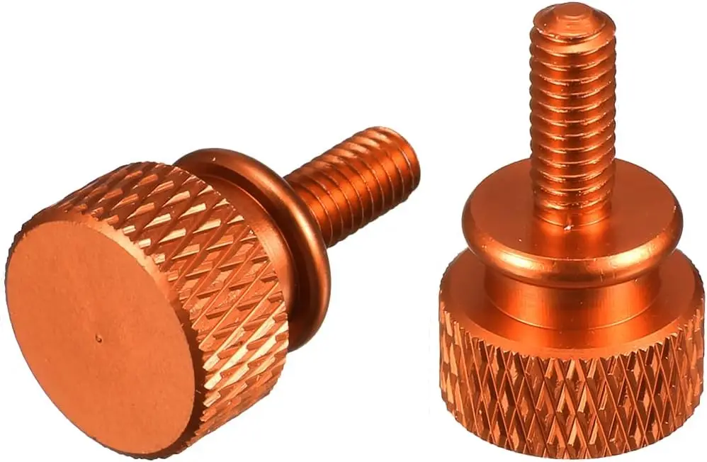 

Keszoox Computer PC Case M4x10mm Shoulder Type Knurled Thumb Screw Orange 10pcs