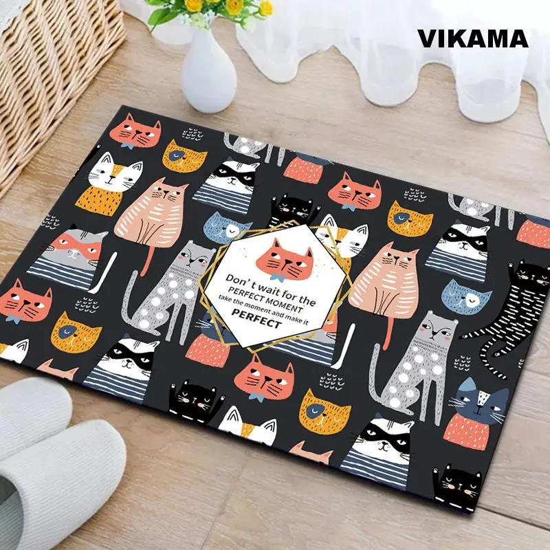 Бархатный Ковер VIKAMA Со Стразами Нескользящий Моющийся Коврик Для Двери Дома