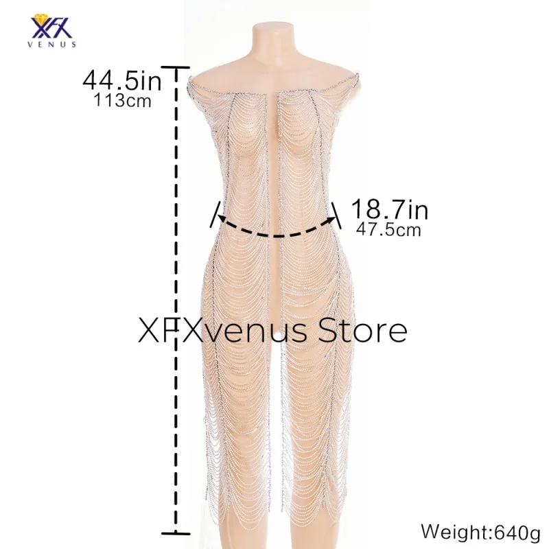 XFX VENUS Полуплатье ручной работы с кристаллами и аппликациями украшенные стразами