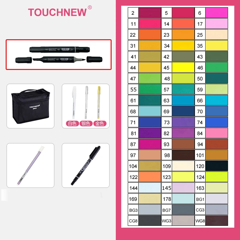 

TOUCHNEW маркеры для рисования 6-168 цветов
