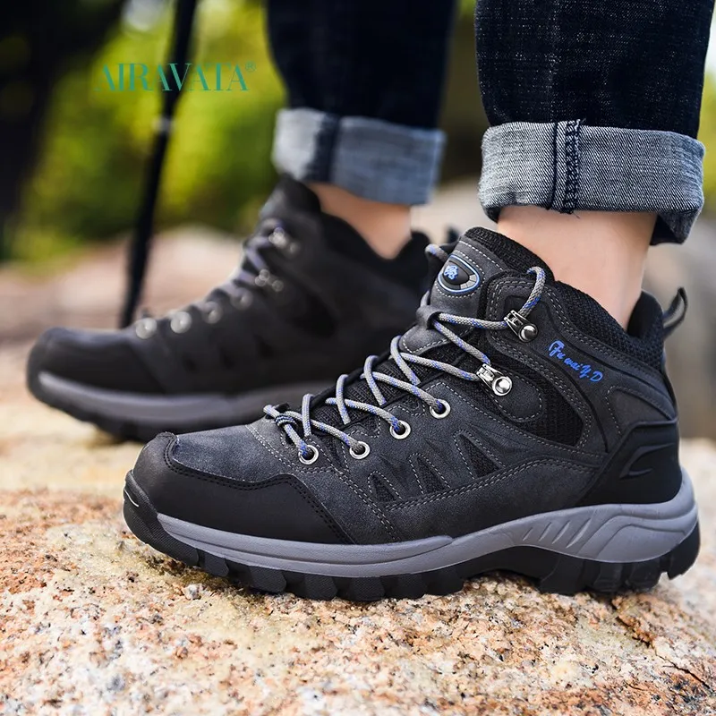Man Woman Climbing Shoes Durable Waterproof Anti-Slip Hiking Shoes Trekking Boots Trail Camping Climbing Sneakers Size 36-47