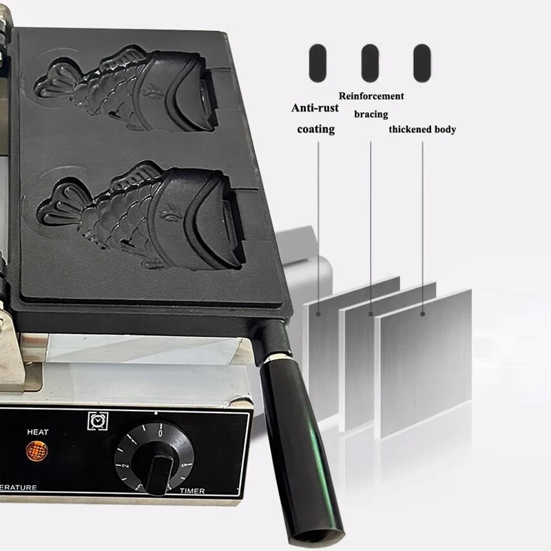 Японская машина для выпечки рыбьего торта вафельная коммерческая Корейская