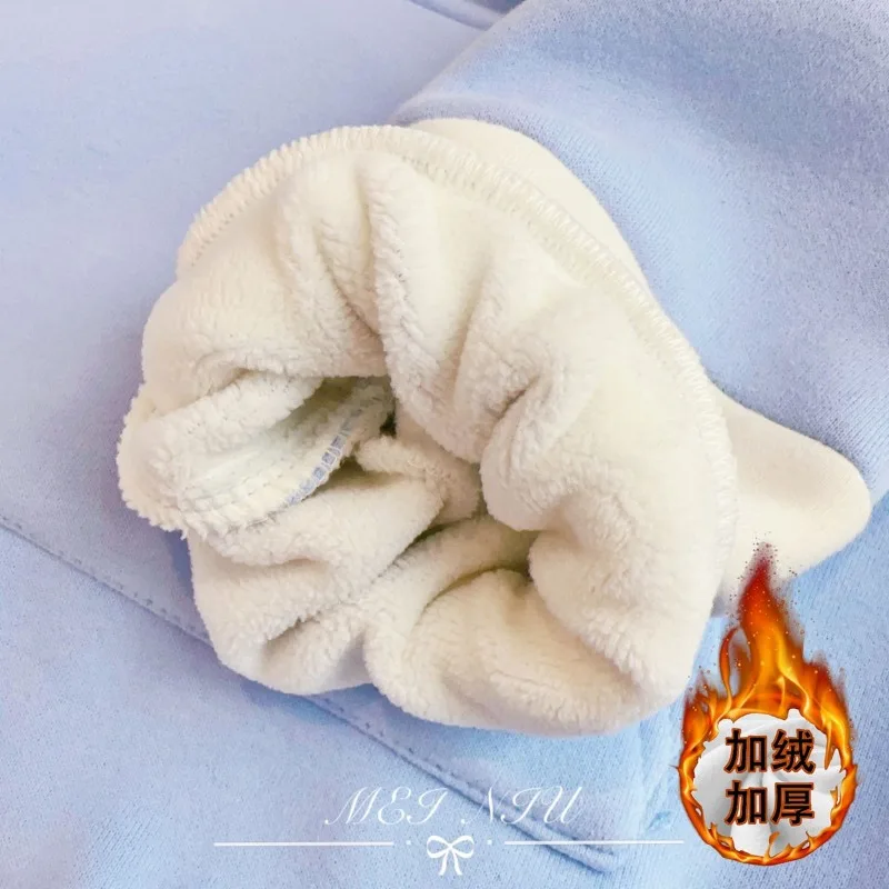 Sanrio милый утепленный бархатный свитшот для девочек и детей в стиле аниме Cinnamoroll с