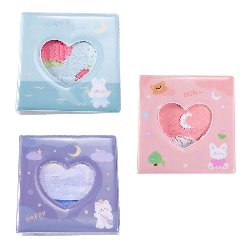 

Hollow Love Heart Mini Photo Album with Insert Pockets 36 Sheets Photos for Hmoe Decor Photocard ID Card Bank Cards Note Storage