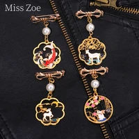 diy jewelry accessories enamel pins good lucky koi fish pendent clothes backpack brooches metal decorative lapel badges custom