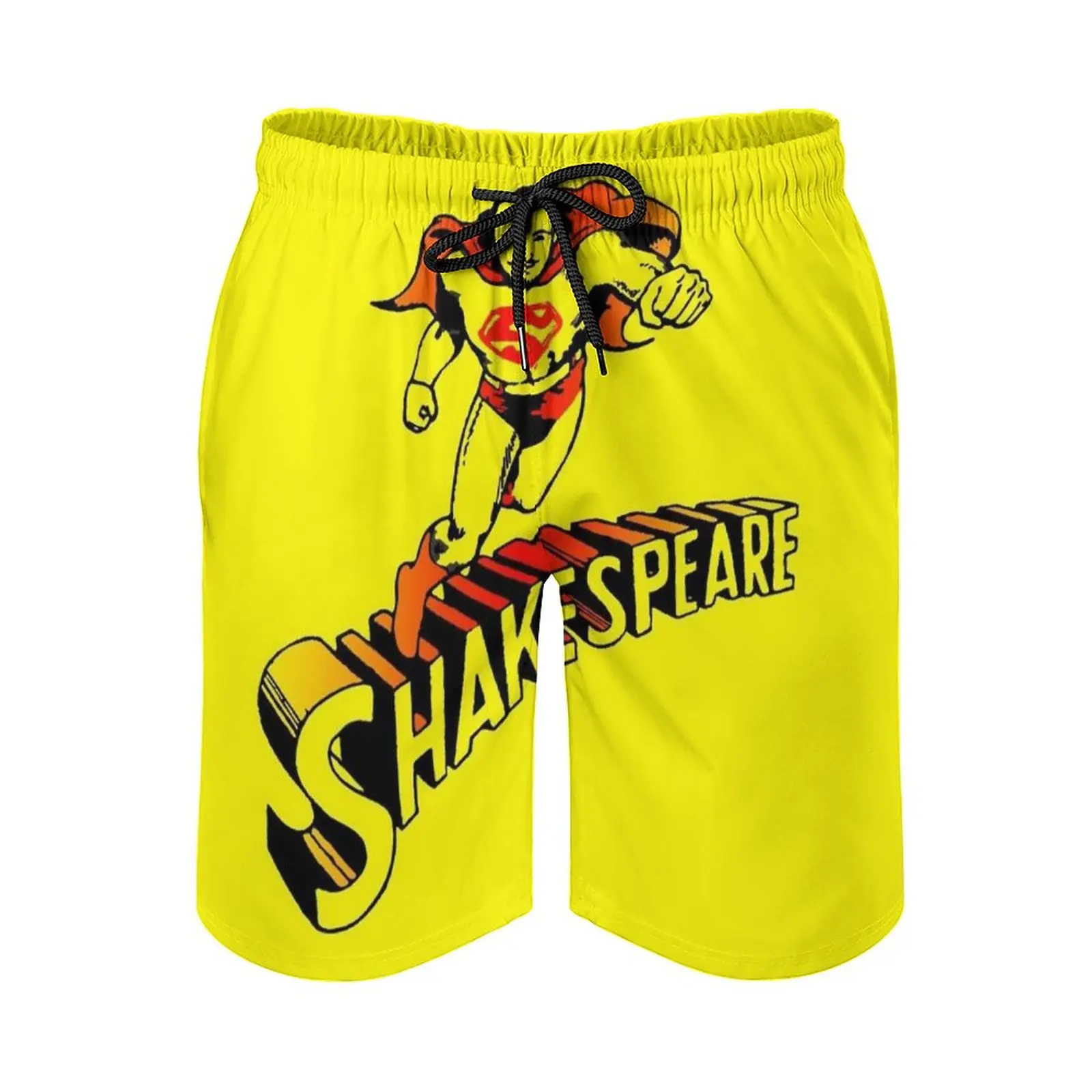 

Super Shakespeare Men's Swim Trunks Sports Shorts Beach Trunks Surfing Pockets And Mesh Lining Shakespeare Yellow Bright Retro