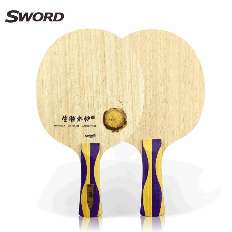 Фото Набор для настольного тенниса Sword Soul Wood: Ракетка Short Pips OFF 5W+1SL+2JLC FL 6.0мм для быстрой атаки, средняя жесткость №1